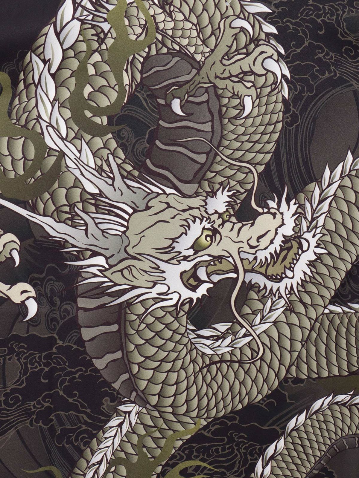 【絡繰魂・粋】“雲龍／座頭鯨”極彩アロハシャツ