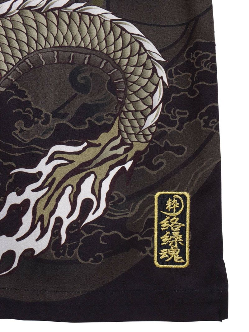 【絡繰魂・粋】“雲龍／座頭鯨”極彩アロハシャツ