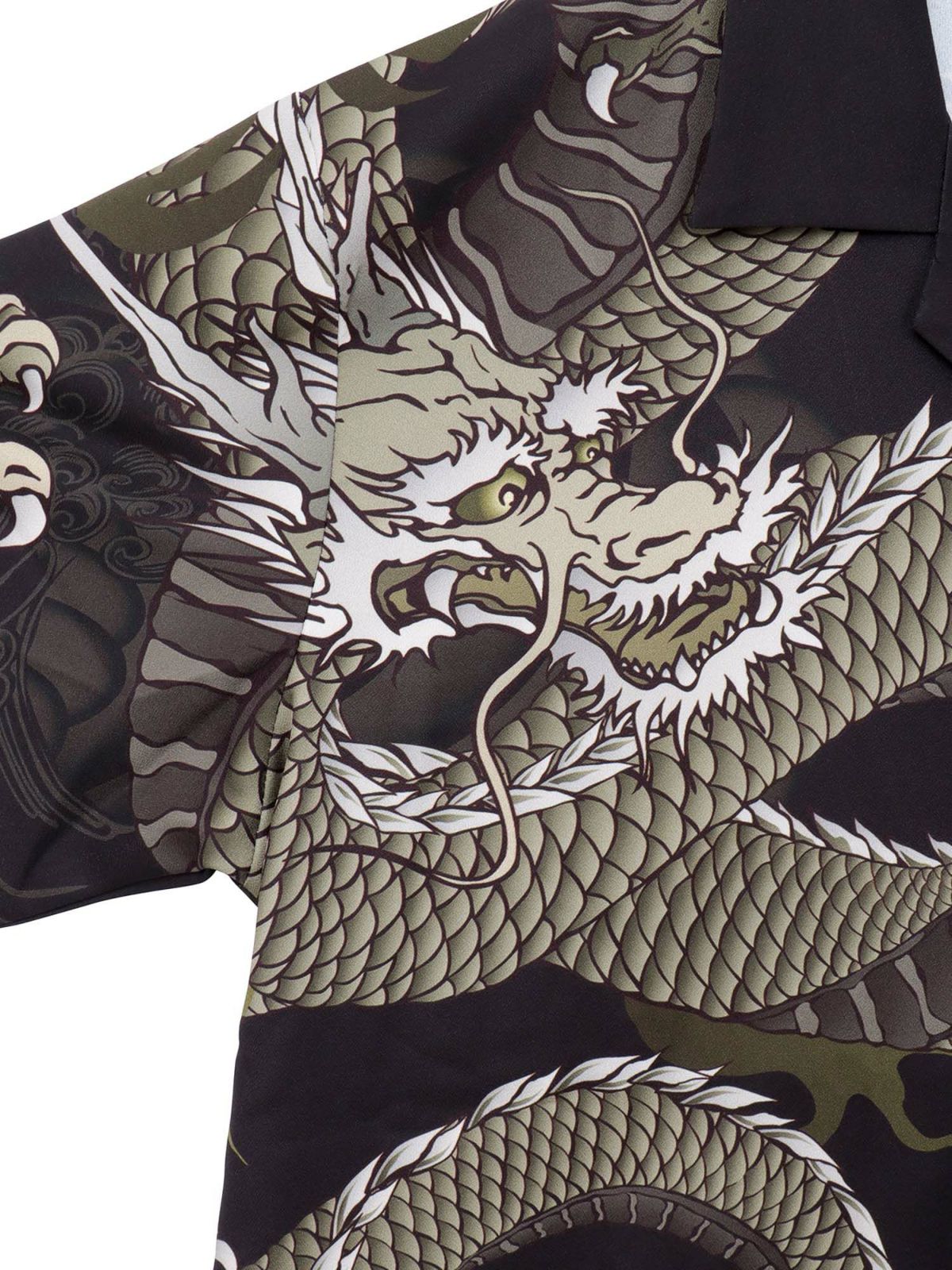 【絡繰魂・粋】“雲龍／座頭鯨”極彩アロハシャツ