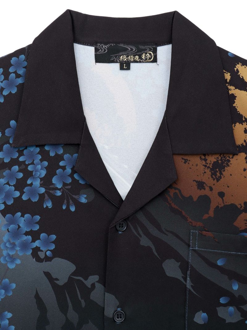 【絡繰魂・粋】“雲龍／座頭鯨”極彩アロハシャツ