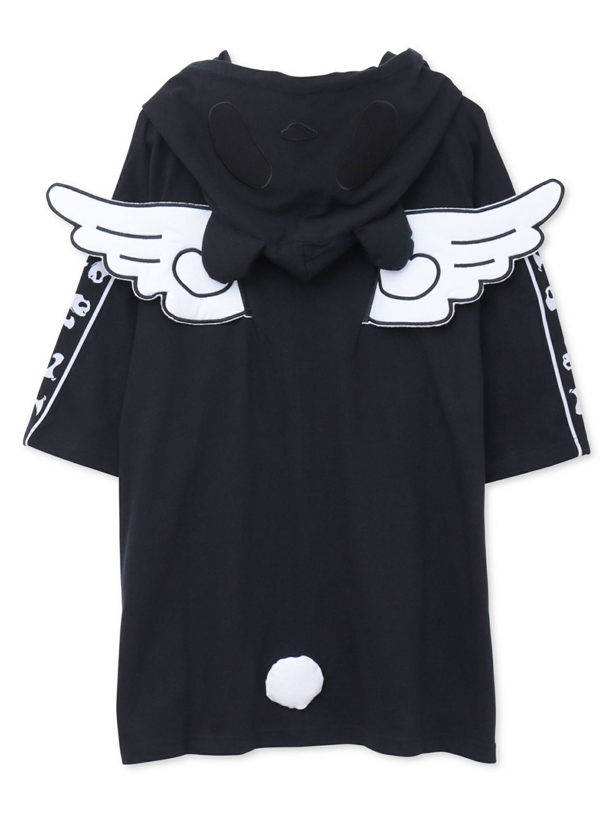 【PANDIESTA JAPAN】“夏のリアル天使の羽根付きパンダさん”BIGシルエット半袖ZIPパーカー