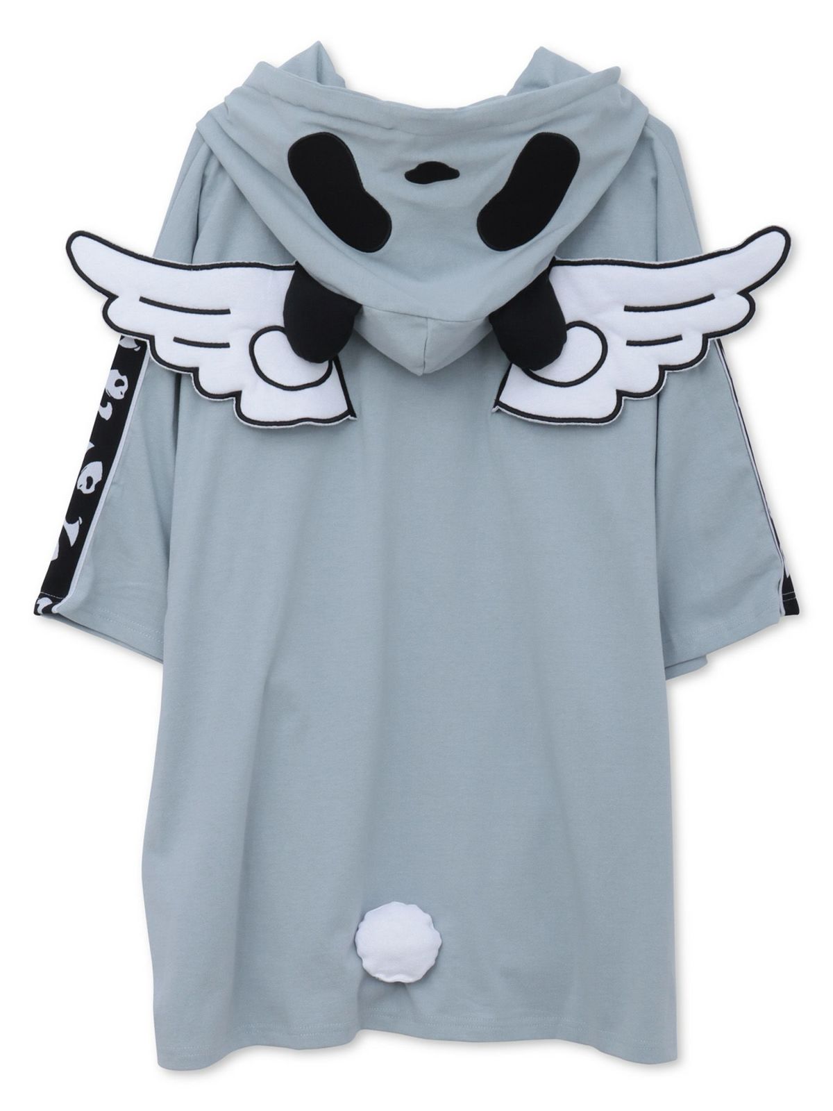 【PANDIESTA JAPAN】“夏のリアル天使の羽根付きパンダさん”BIGシルエット半袖ZIPパーカー