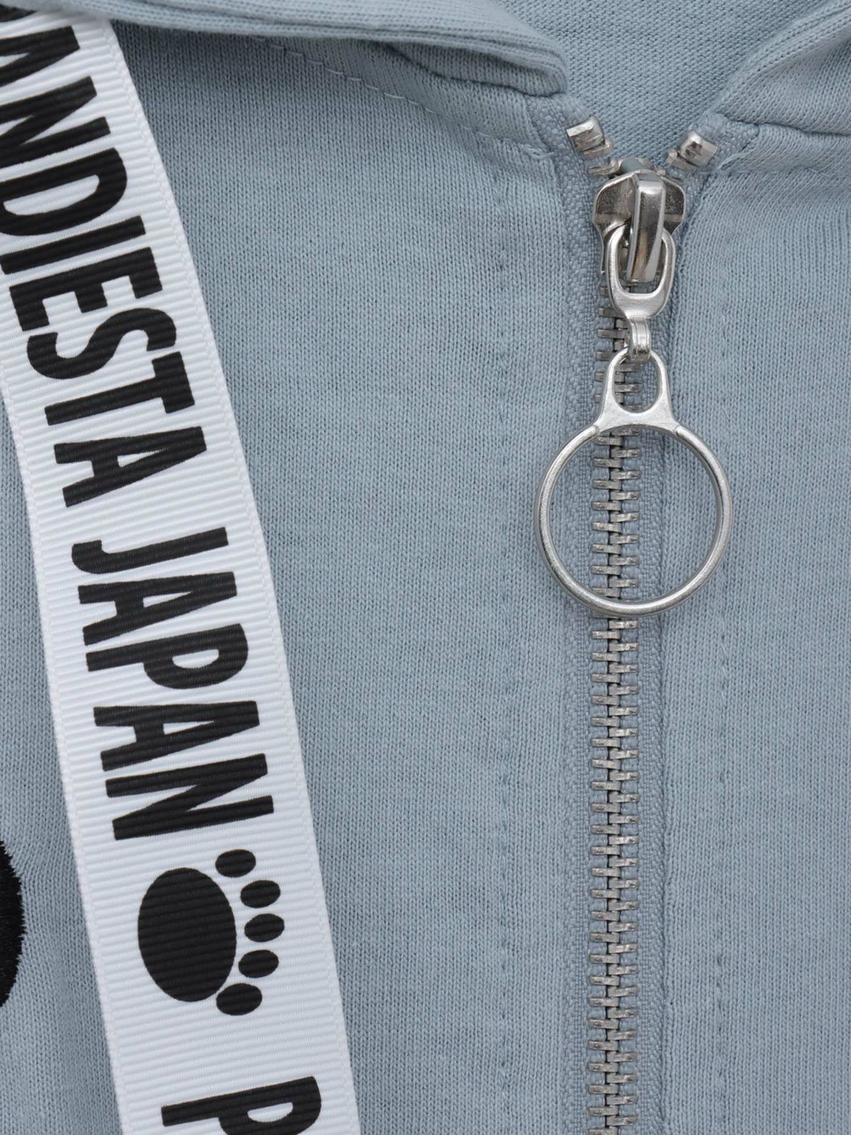 【PANDIESTA JAPAN】“夏のリアル天使の羽根付きパンダさん”BIGシルエット半袖ZIPパーカー