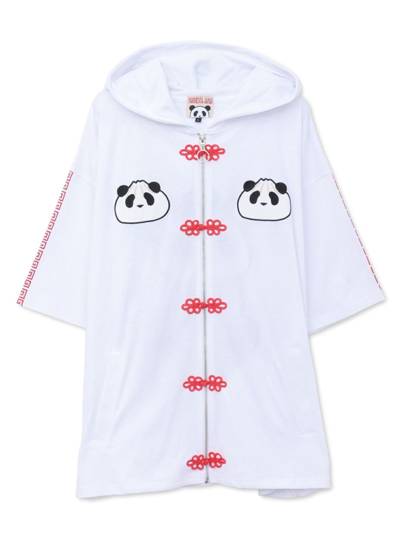 【PANDIESTA JAPAN】“中華屋パンダさん”BIGシルエット半袖ZIPパーカー