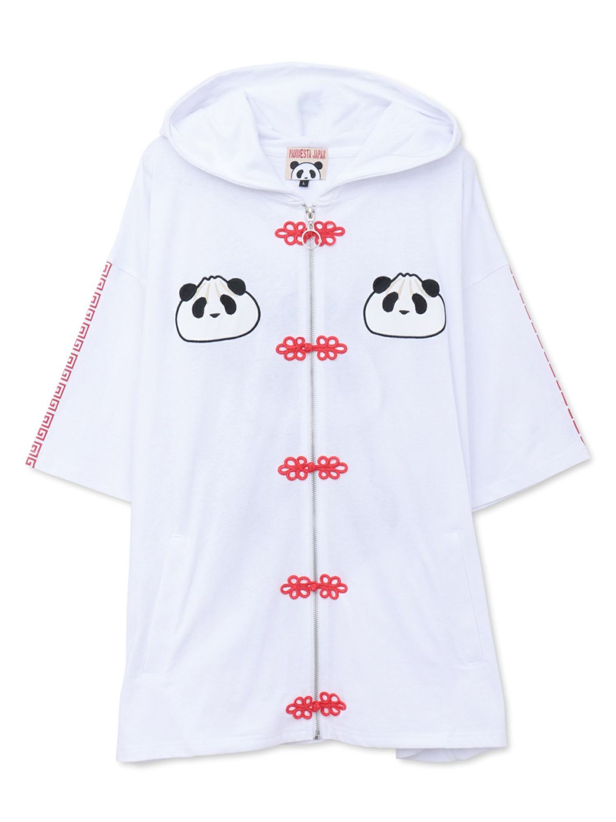 【PANDIESTA JAPAN】“中華屋パンダさん”BIGシルエット半袖ZIPパーカー