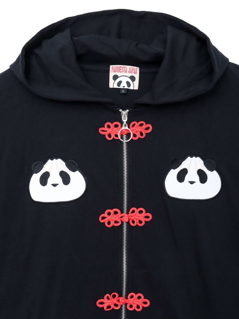 【PANDIESTA JAPAN】“中華屋パンダさん”BIGシルエット半袖ZIPパーカー