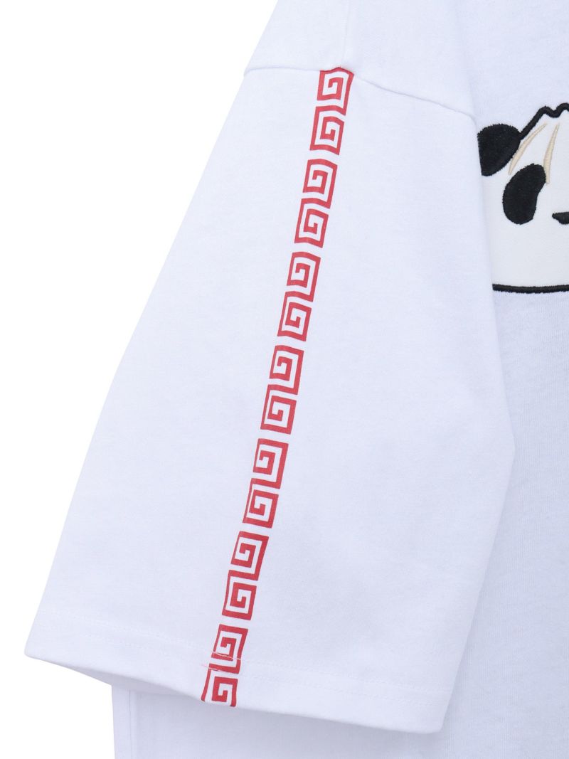 【PANDIESTA JAPAN】“中華屋パンダさん”BIGシルエット半袖ZIPパーカー