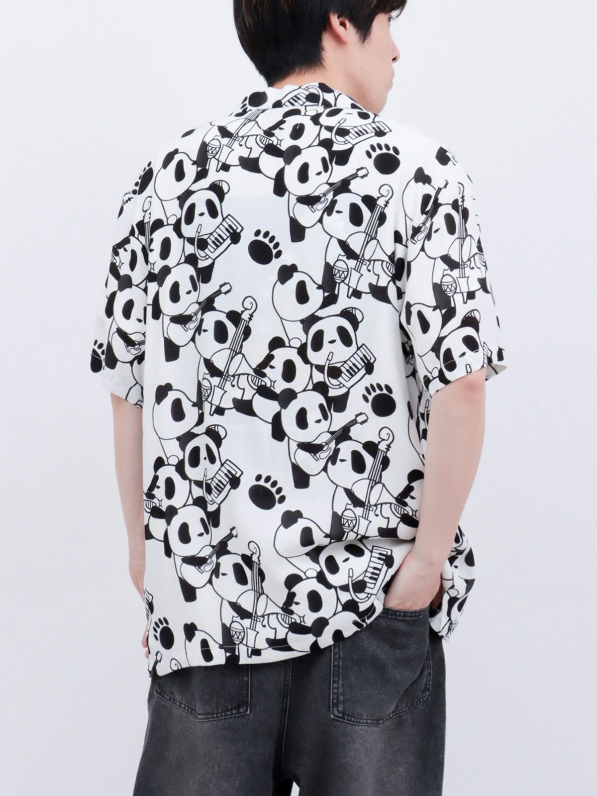 【PANDIESTA JAPAN】“くまねこ楽団”レーヨンアロハシャツ