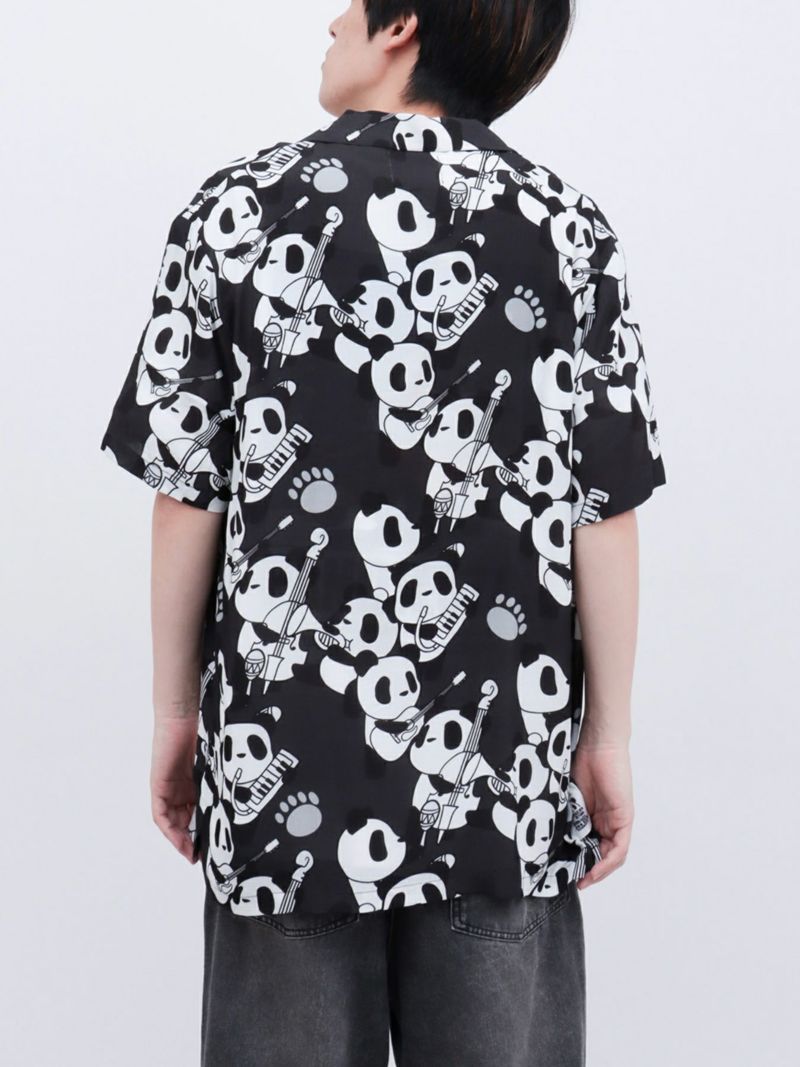 【PANDIESTA JAPAN】“くまねこ楽団”レーヨンアロハシャツ