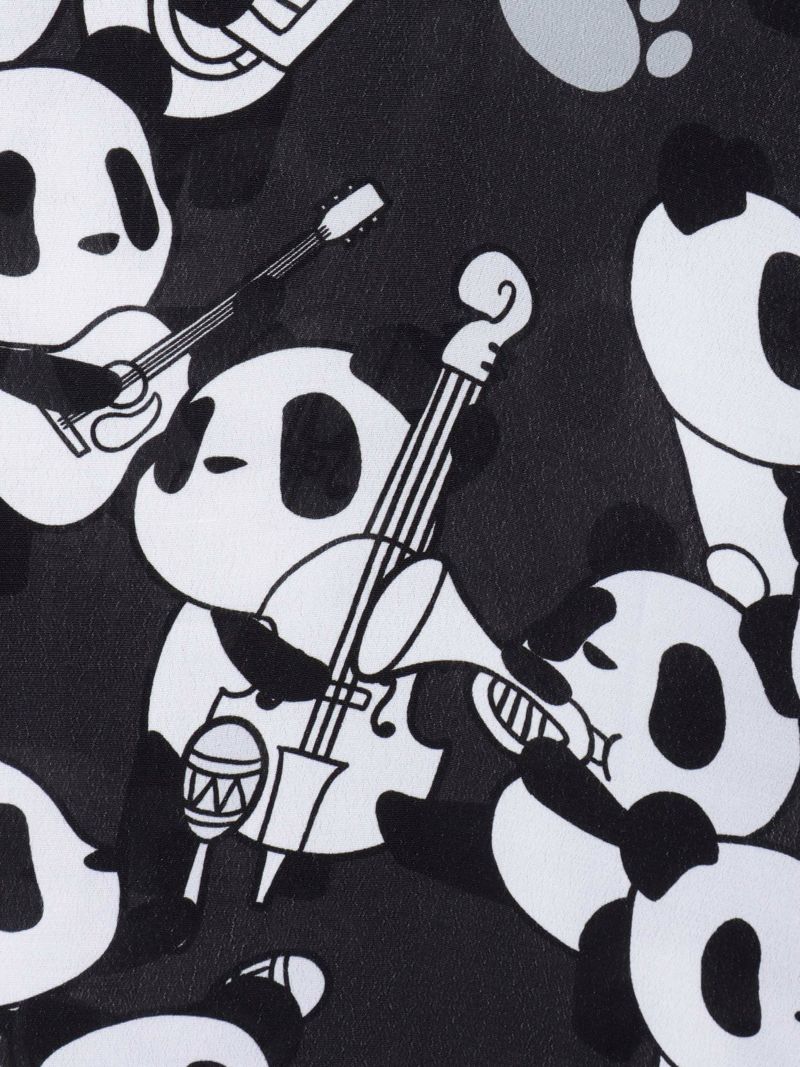 【PANDIESTA JAPAN】“くまねこ楽団”レーヨンアロハシャツ