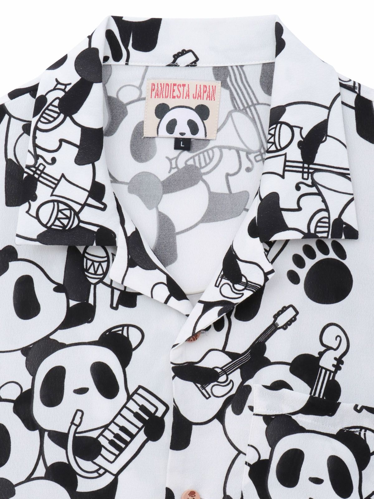 【PANDIESTA JAPAN】“くまねこ楽団”レーヨンアロハシャツ
