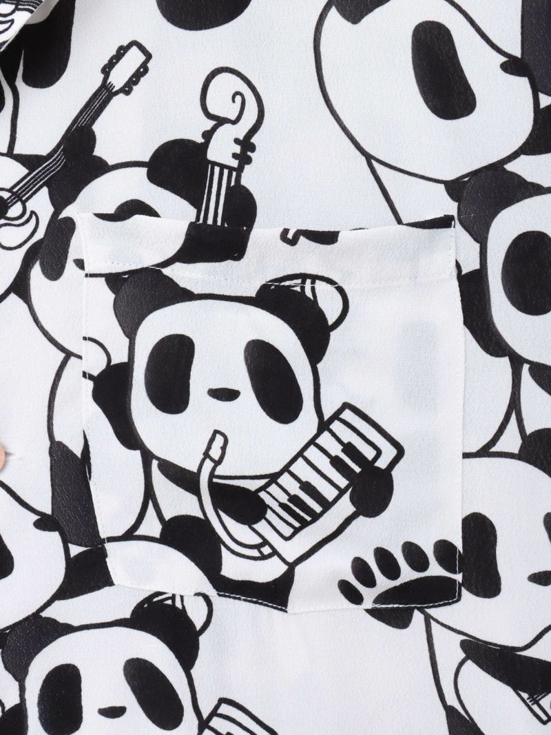 【PANDIESTA JAPAN】“くまねこ楽団”レーヨンアロハシャツ