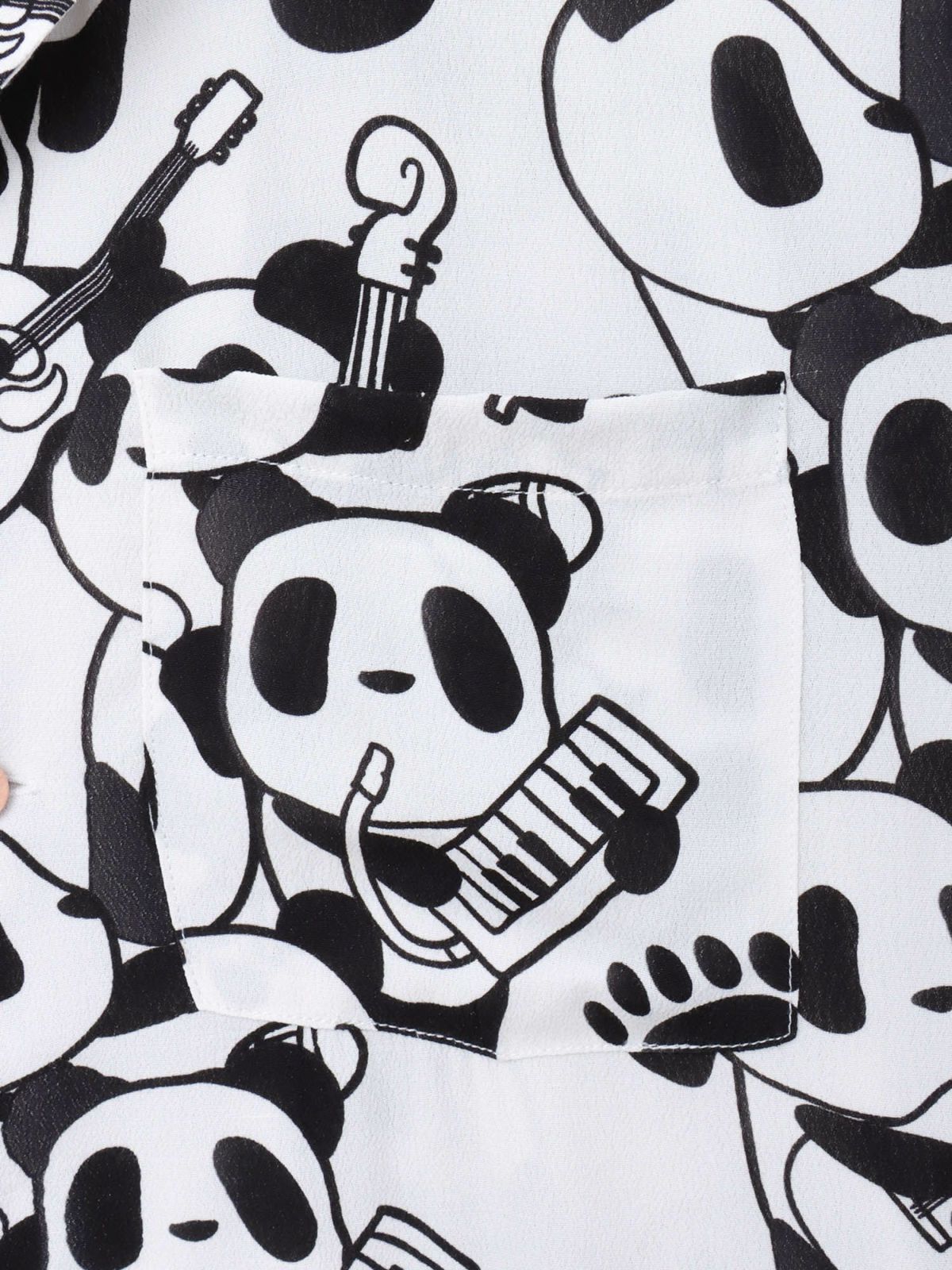 【PANDIESTA JAPAN】“くまねこ楽団”レーヨンアロハシャツ