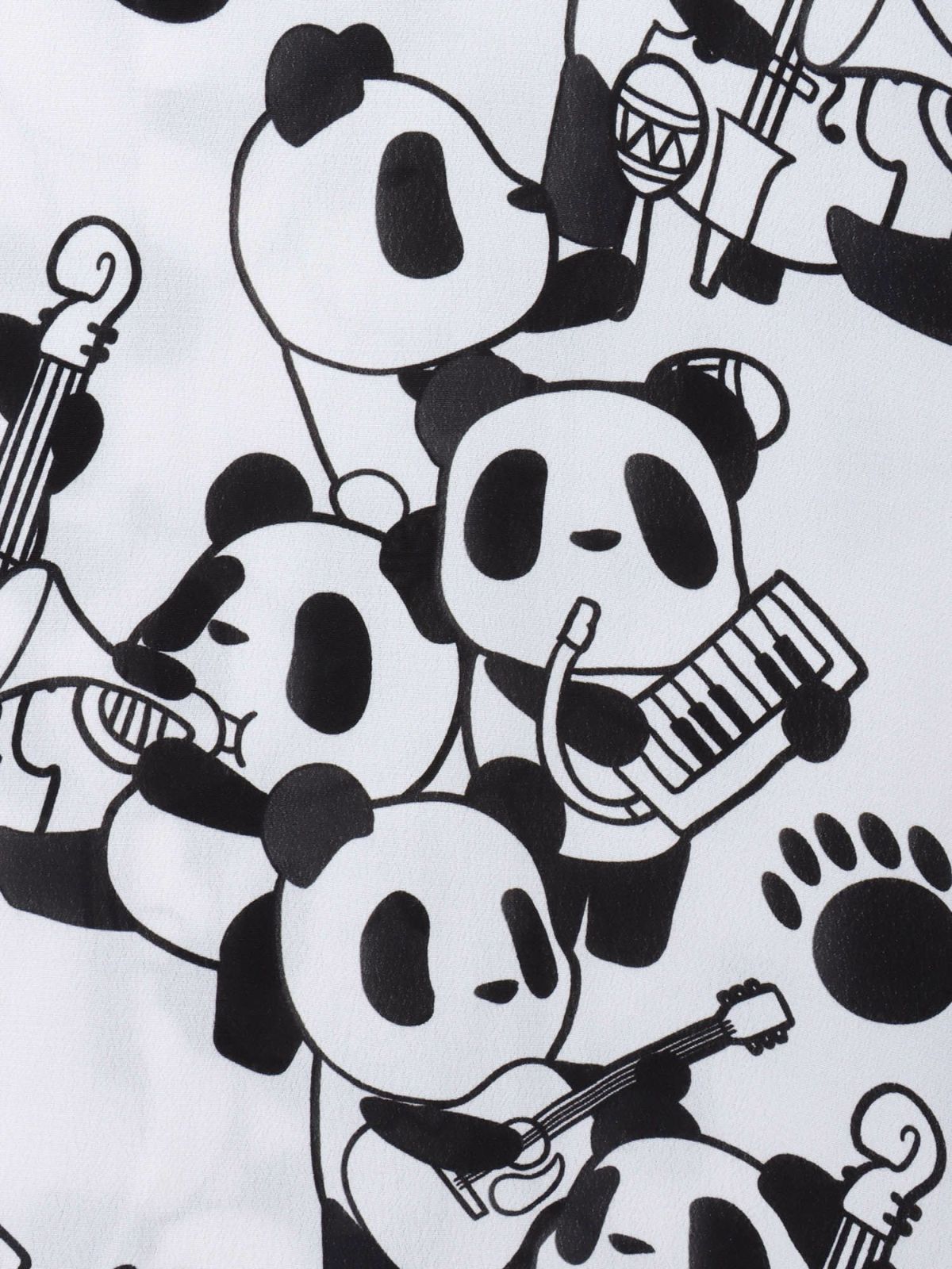 【PANDIESTA JAPAN】“くまねこ楽団”レーヨンアロハシャツ