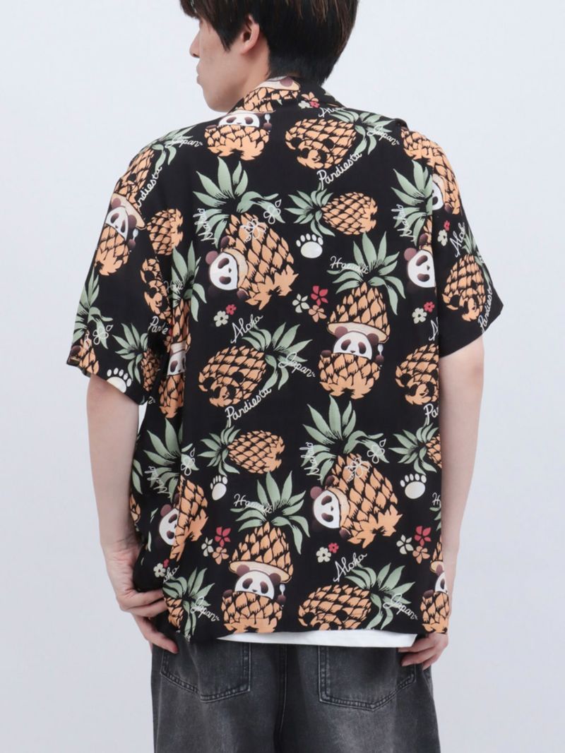 【PANDIESTA JAPAN】“パイナップルパンダ”レーヨンアロハシャツ