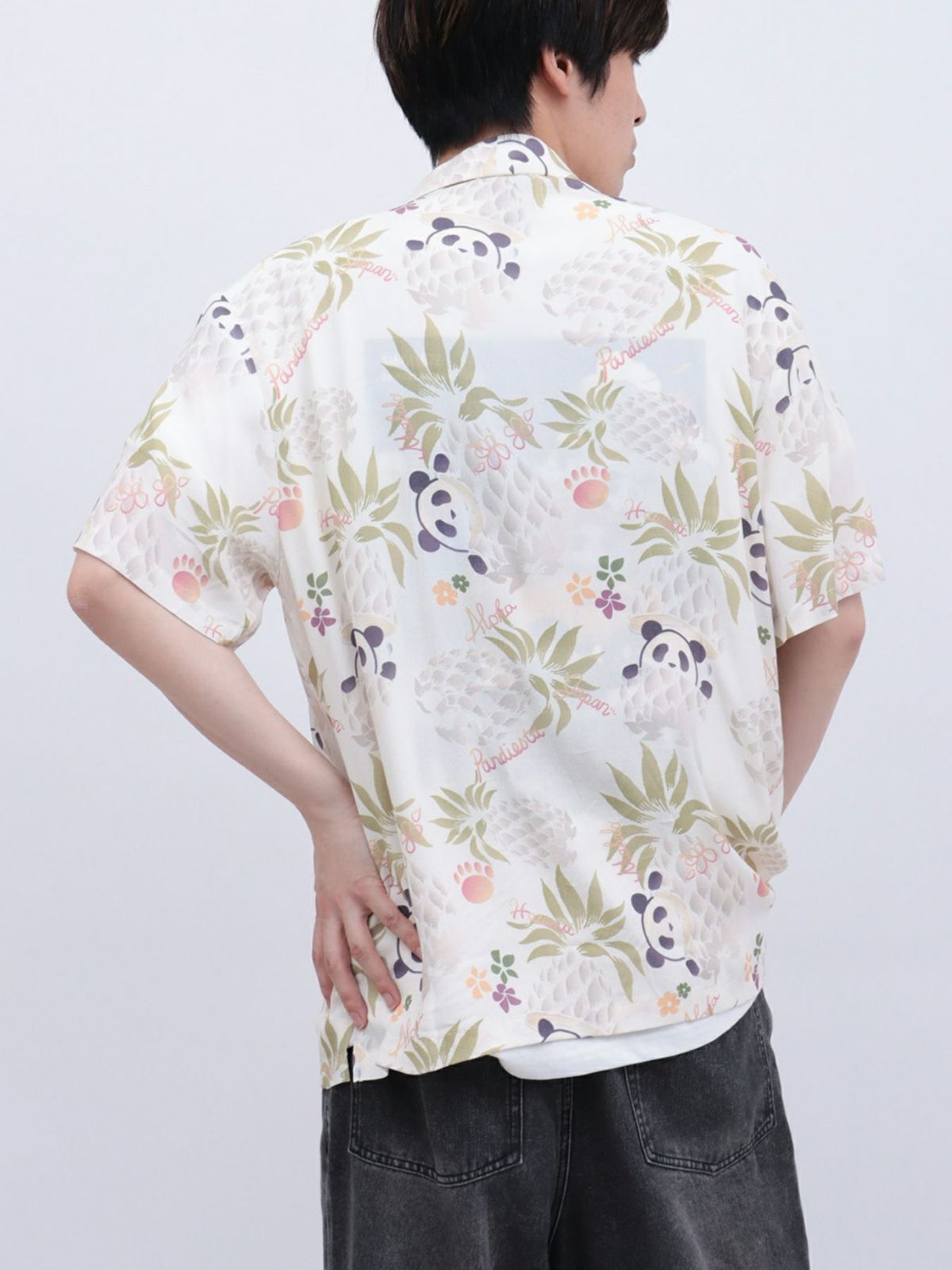 【PANDIESTA JAPAN】“パイナップルパンダ”レーヨンアロハシャツ