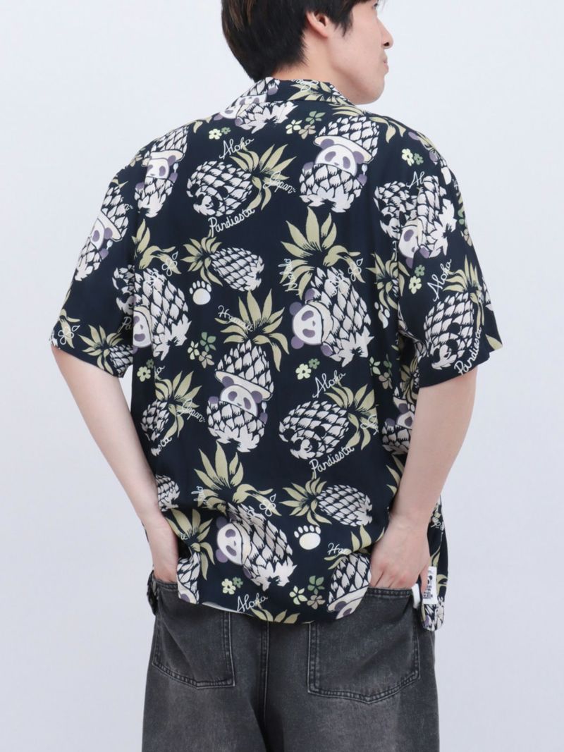【PANDIESTA JAPAN】“パイナップルパンダ”レーヨンアロハシャツ