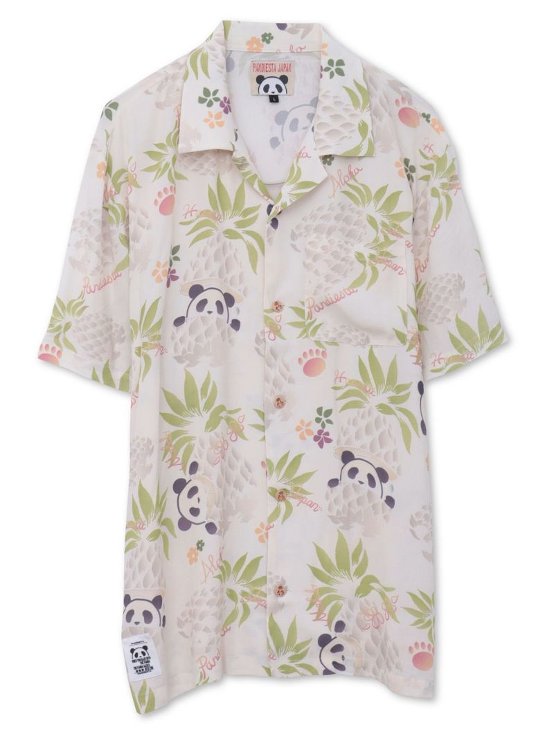 【PANDIESTA JAPAN】“パイナップルパンダ”レーヨンアロハシャツ