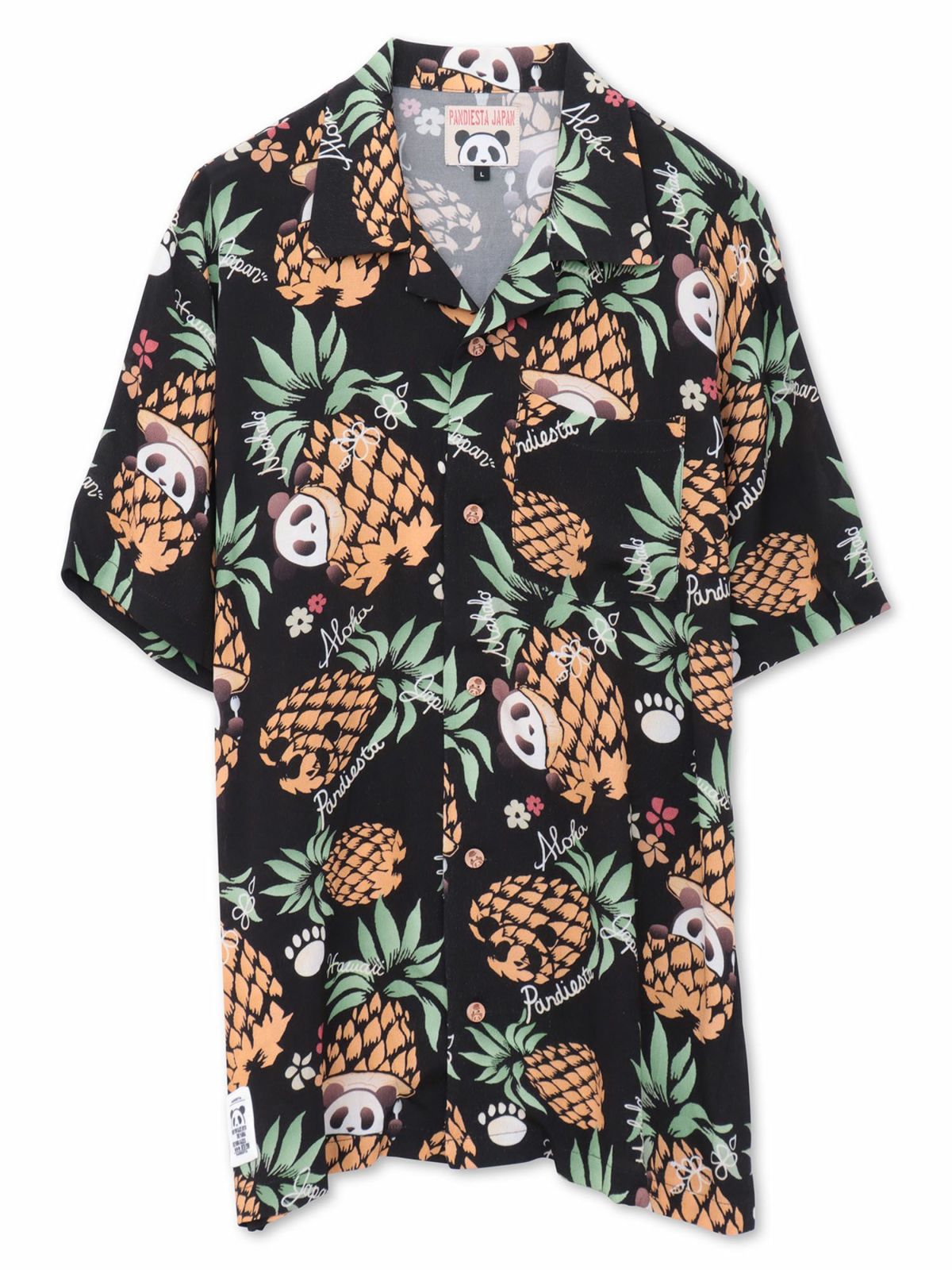 【PANDIESTA JAPAN】“パイナップルパンダ”レーヨンアロハシャツ
