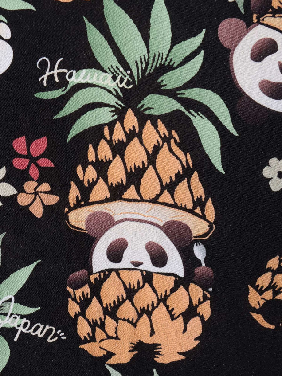 【PANDIESTA JAPAN】“パイナップルパンダ”レーヨンアロハシャツ