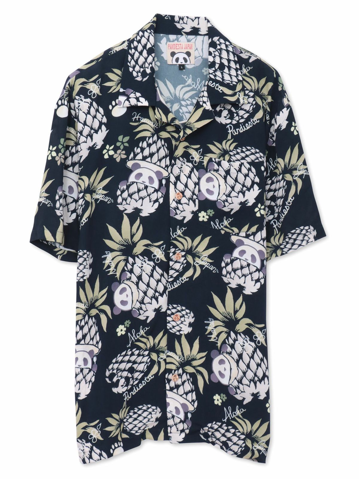 【PANDIESTA JAPAN】“パイナップルパンダ”レーヨンアロハシャツ