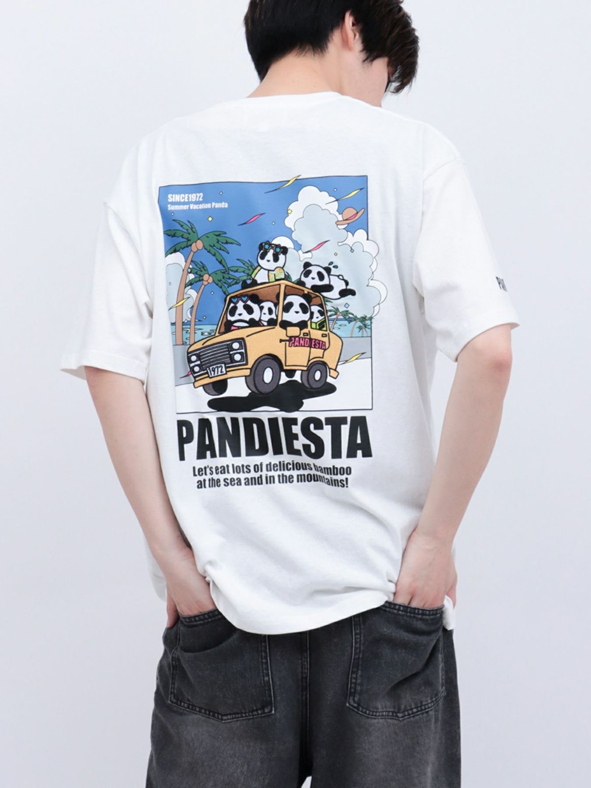 【PANDIESTA JAPAN】“80'sサマーバケーション”刺繍入りTシャツ