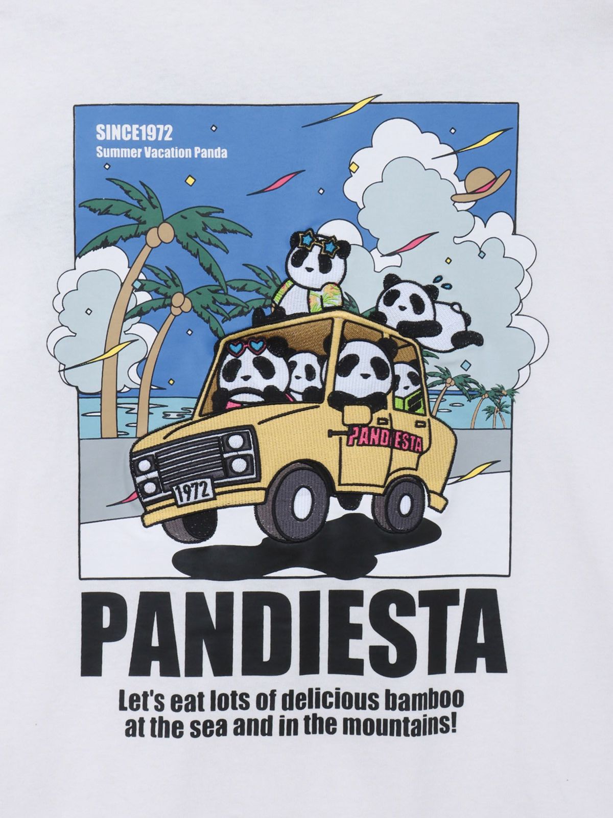 【PANDIESTA JAPAN】“80'sサマーバケーション”刺繍入りTシャツ