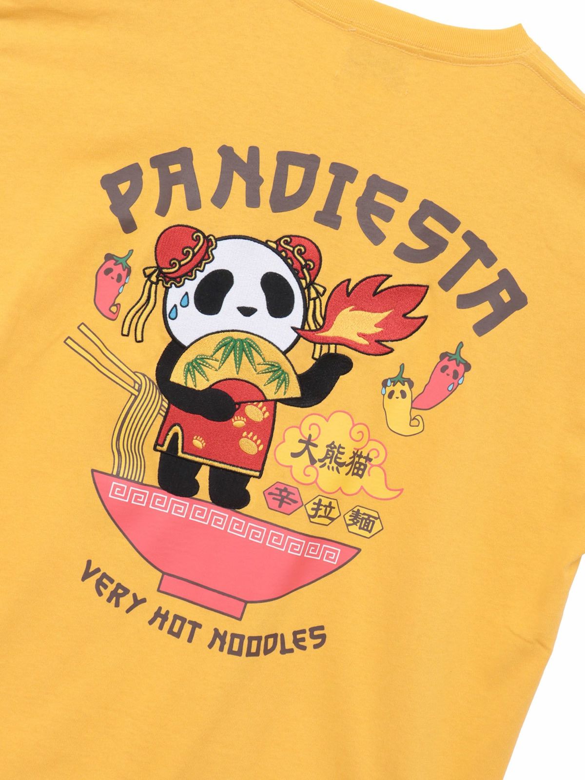 【PANDIESTA JAPAN】“TAIWAN HOT NOODLE”刺繍入りTシャツ