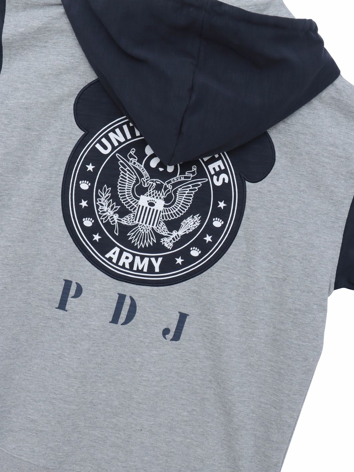 【PANDIESTA JAPAN】ミリタリー切替 半袖ZIPパーカー