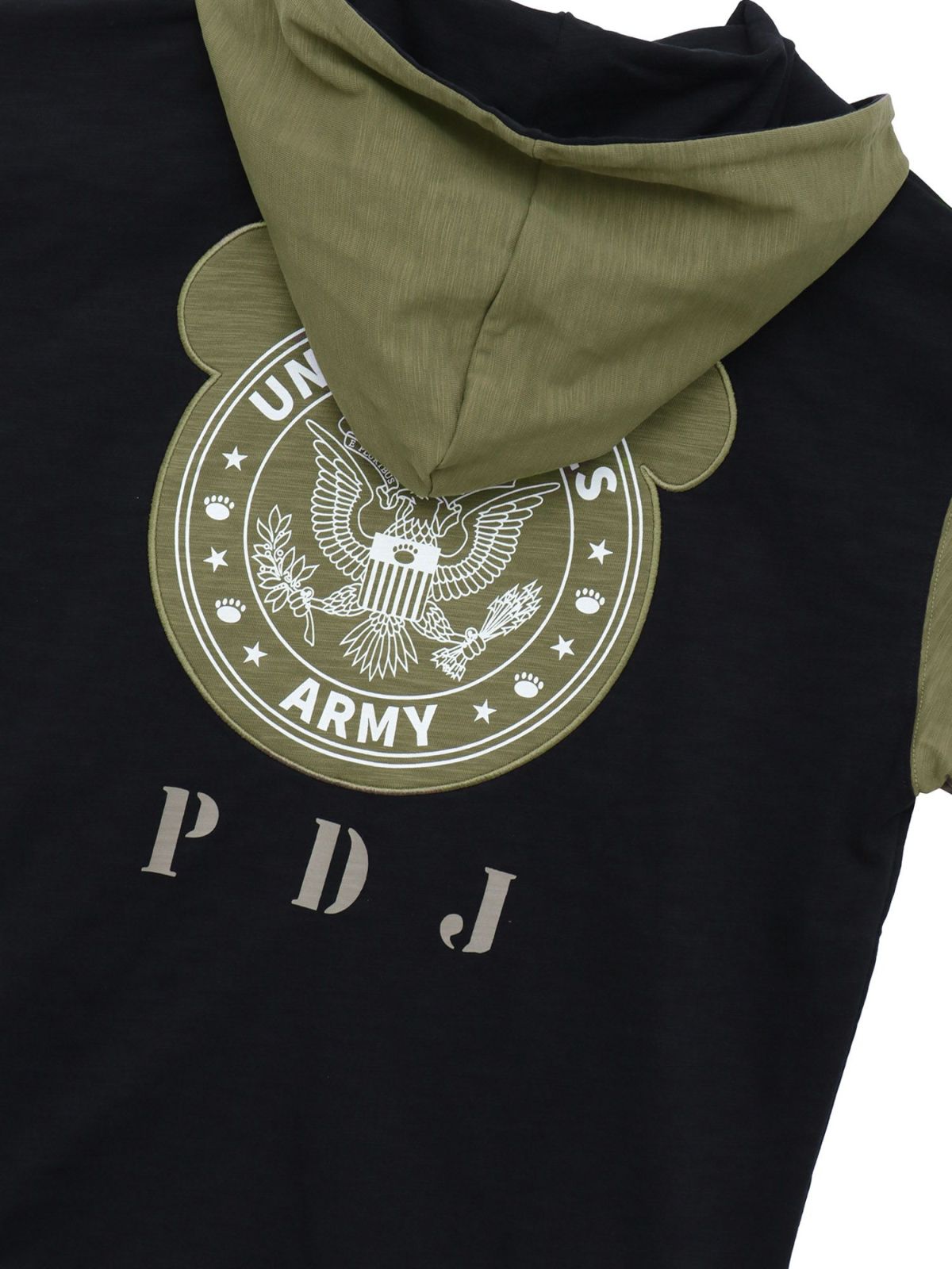 【PANDIESTA JAPAN】ミリタリー切替 半袖ZIPパーカー