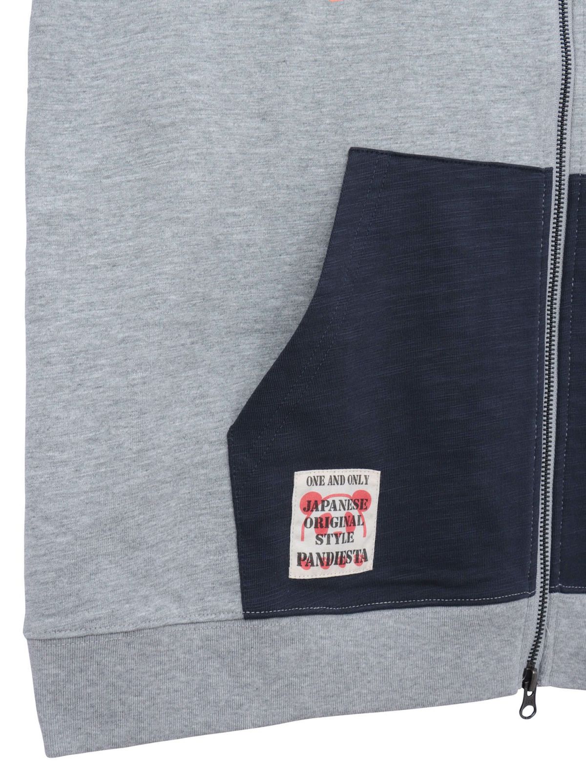 【PANDIESTA JAPAN】ミリタリー切替 半袖ZIPパーカー