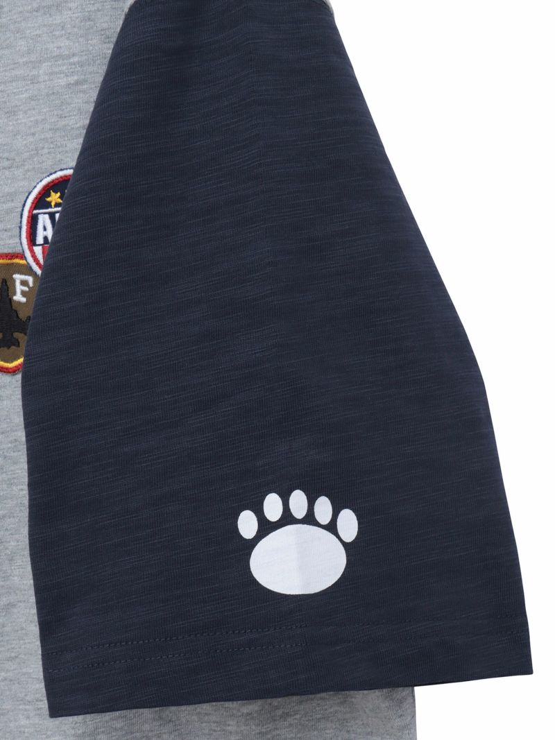 【PANDIESTA JAPAN】ミリタリー切替 半袖ZIPパーカー