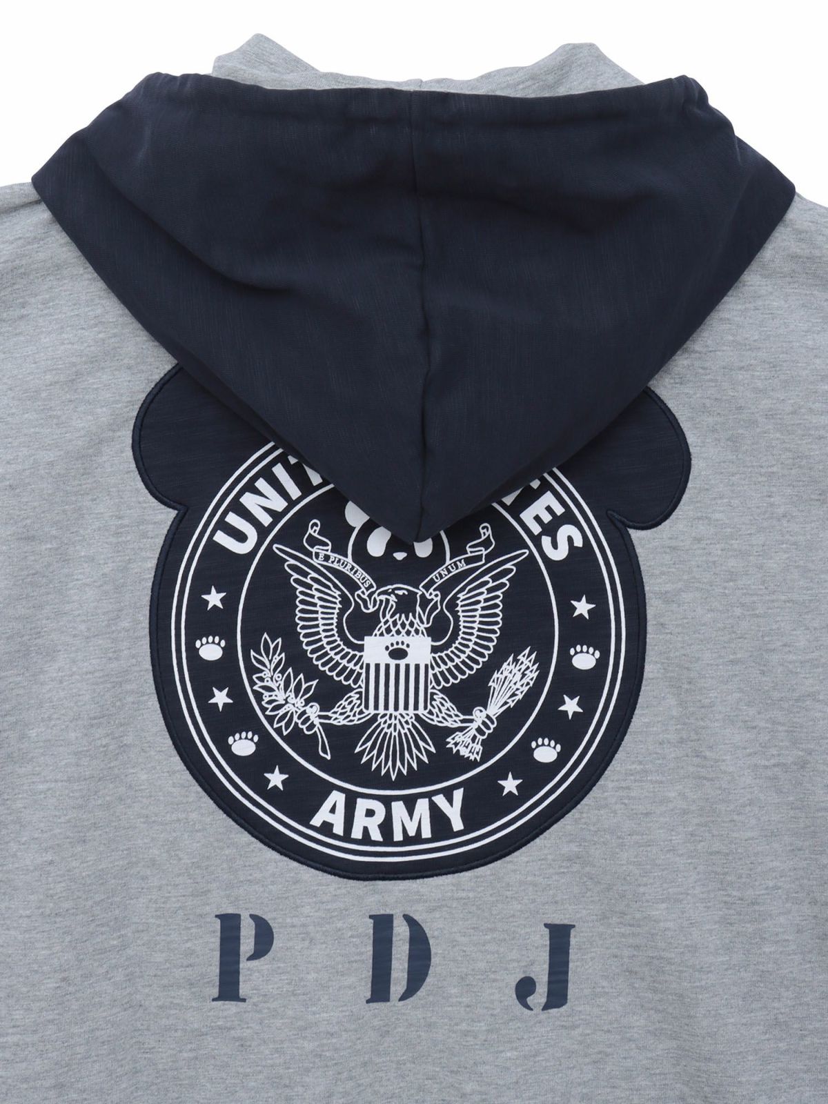 【PANDIESTA JAPAN】ミリタリー切替 半袖ZIPパーカー