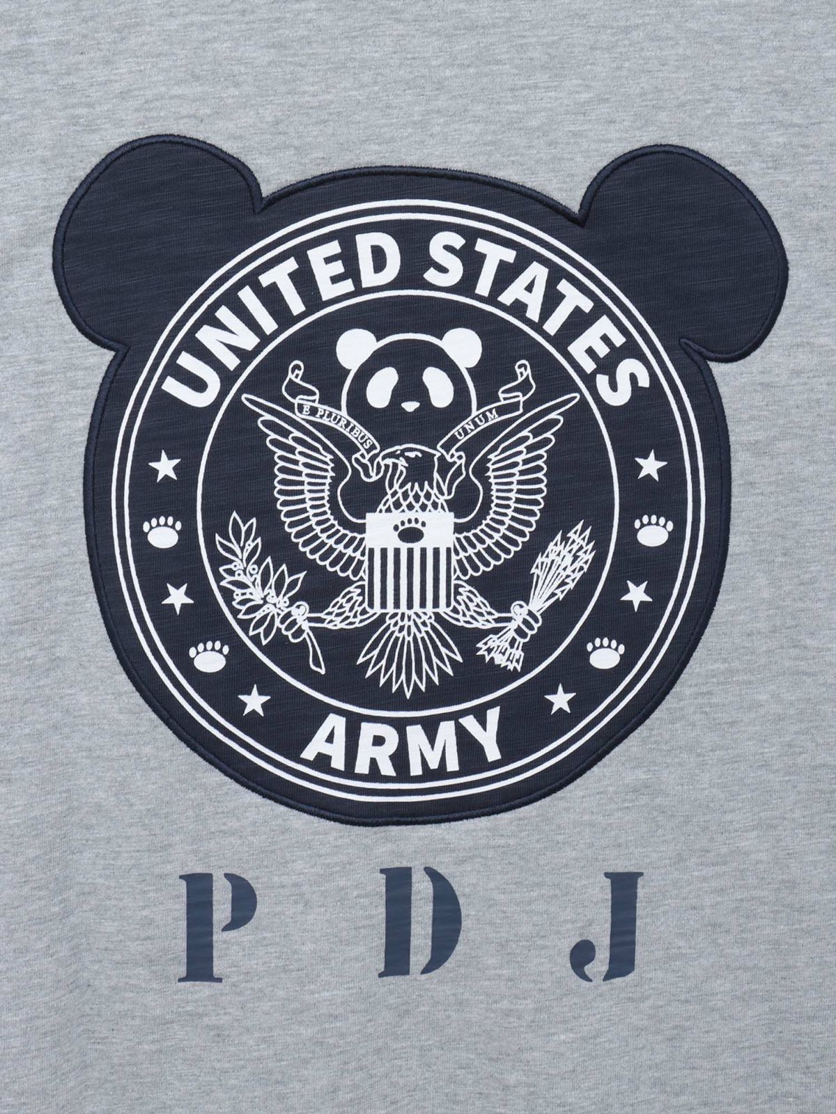 【PANDIESTA JAPAN】ミリタリー切替 半袖ZIPパーカー