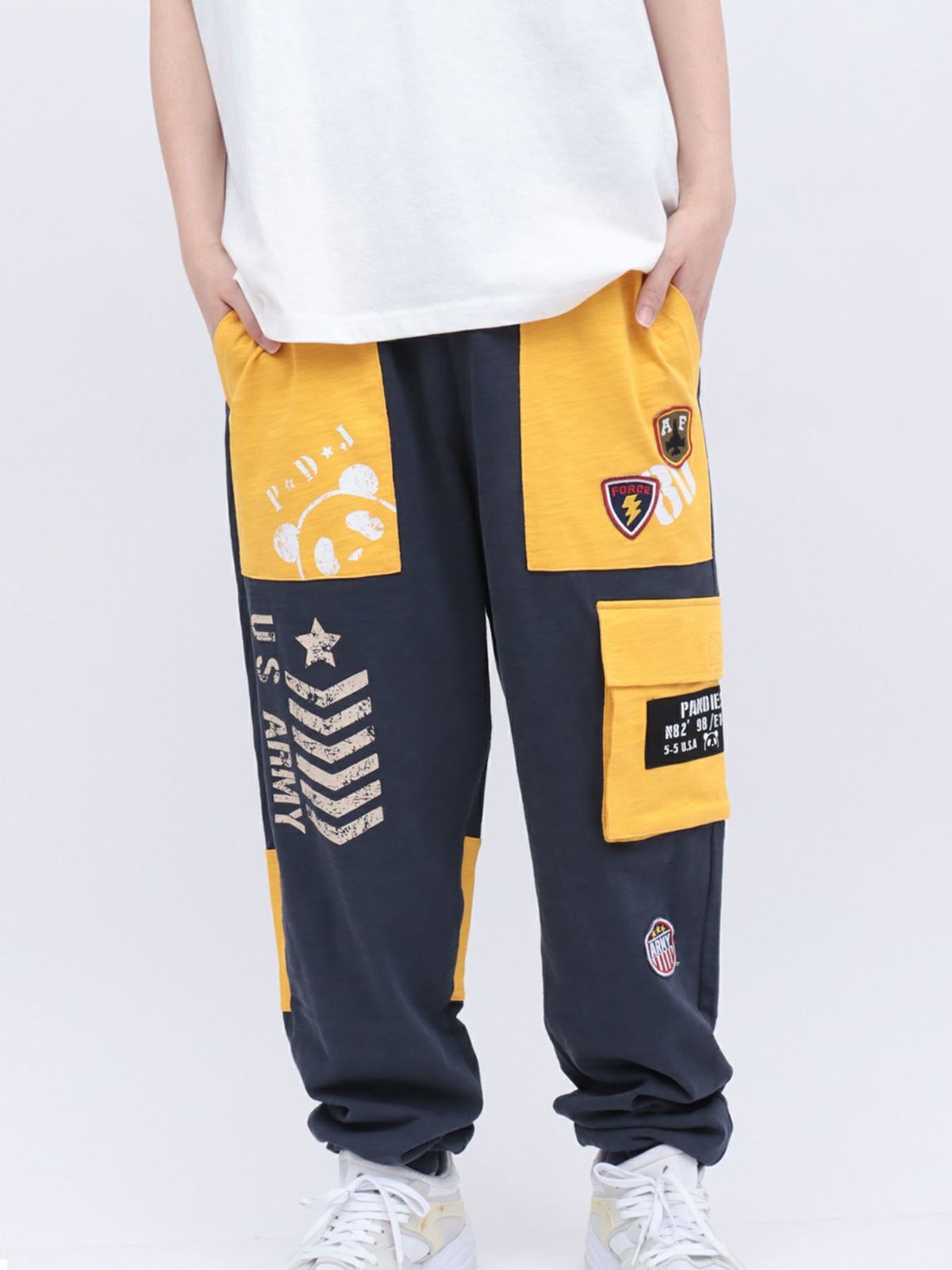 【PANDIESTA JAPAN】ミリタリー切替スウェットパンツ