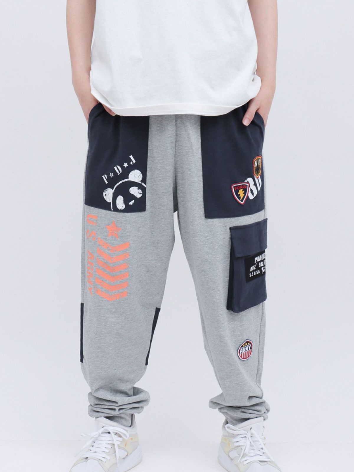 【PANDIESTA JAPAN】ミリタリー切替スウェットパンツ