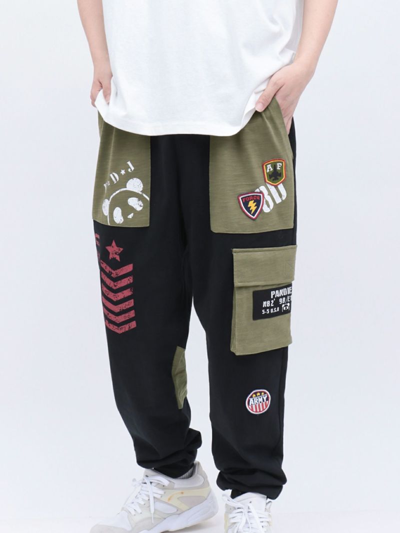 【PANDIESTA JAPAN】ミリタリー切替スウェットパンツ