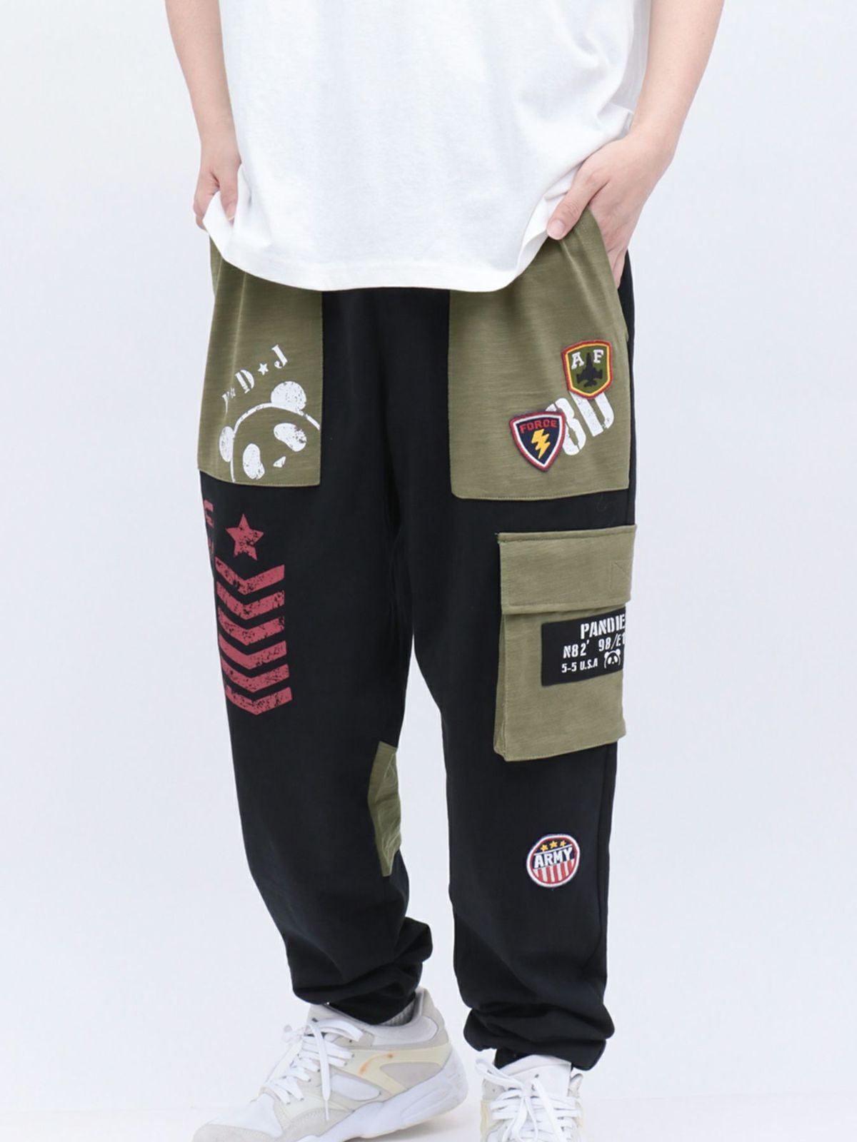 【PANDIESTA JAPAN】ミリタリー切替スウェットパンツ