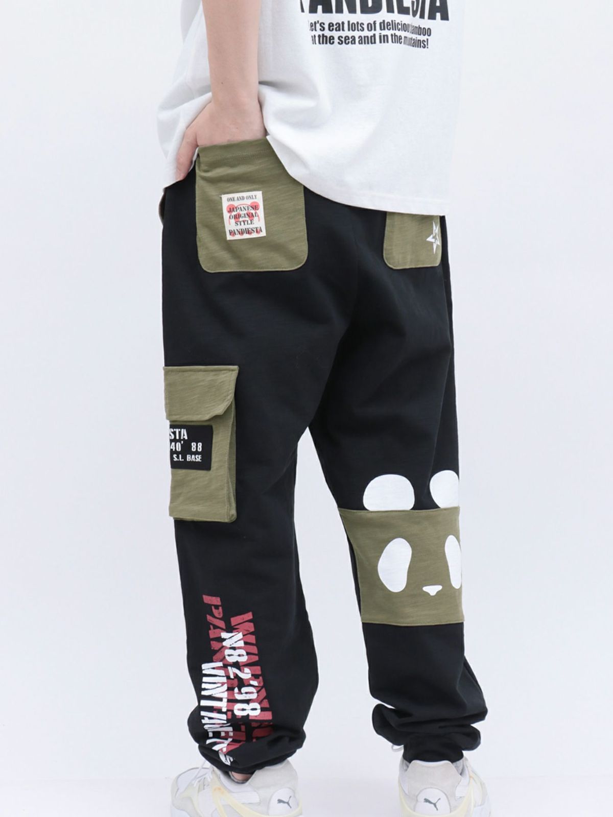 【PANDIESTA JAPAN】ミリタリー切替スウェットパンツ