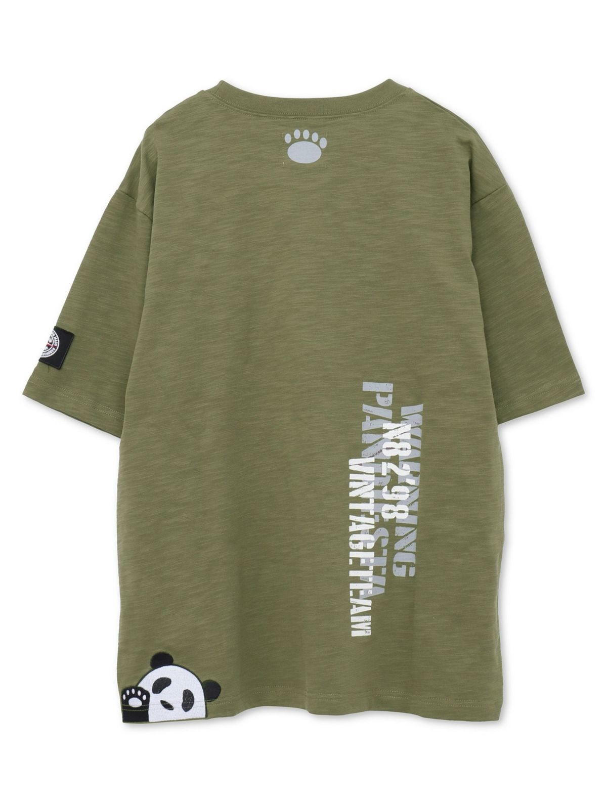 【PANDIESTA JAPAN】サコッシュ風ポケット付き ツイル切替Tシャツ