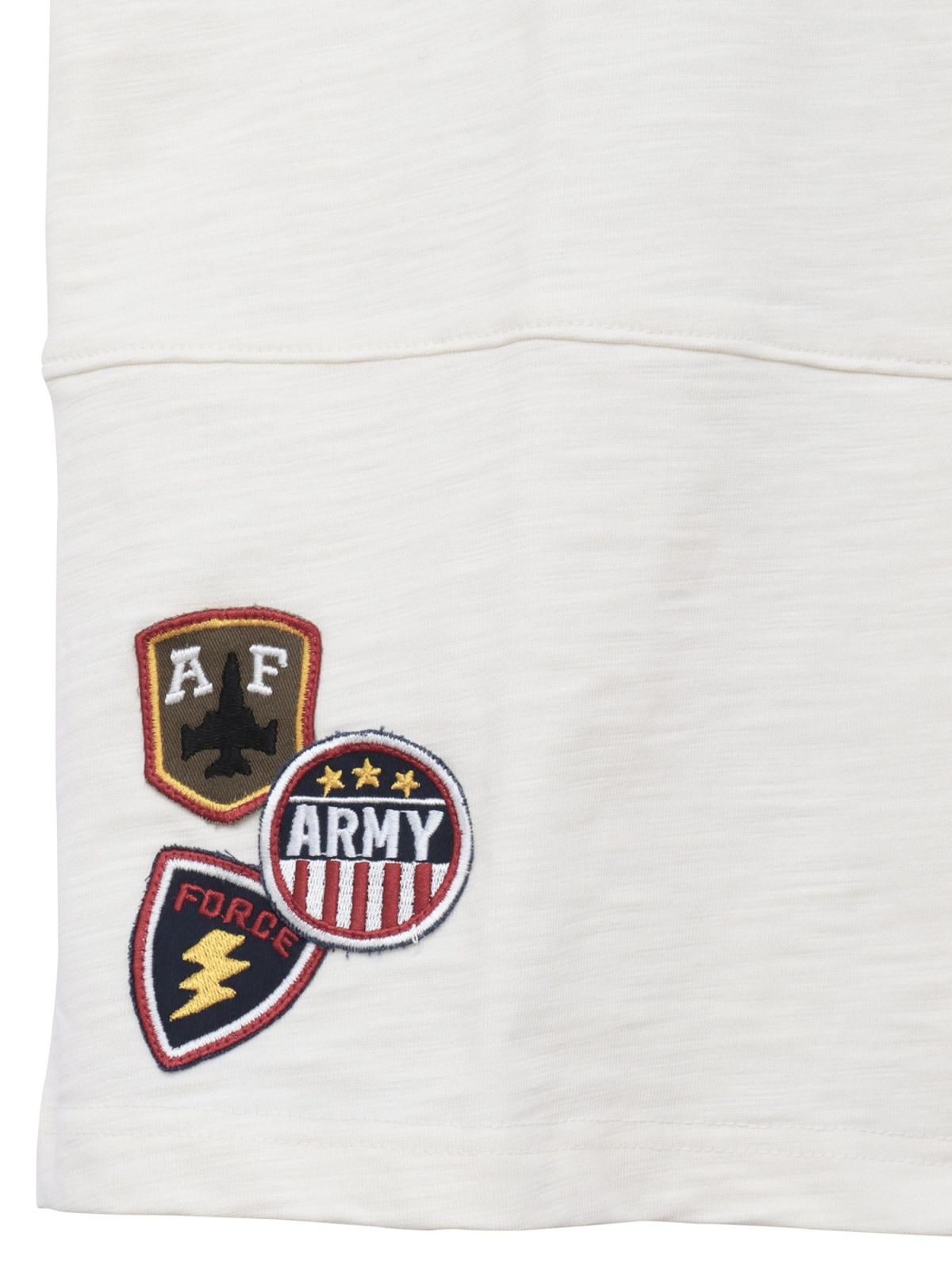 【PANDIESTA JAPAN】サコッシュ風ポケット付き ツイル切替Tシャツ