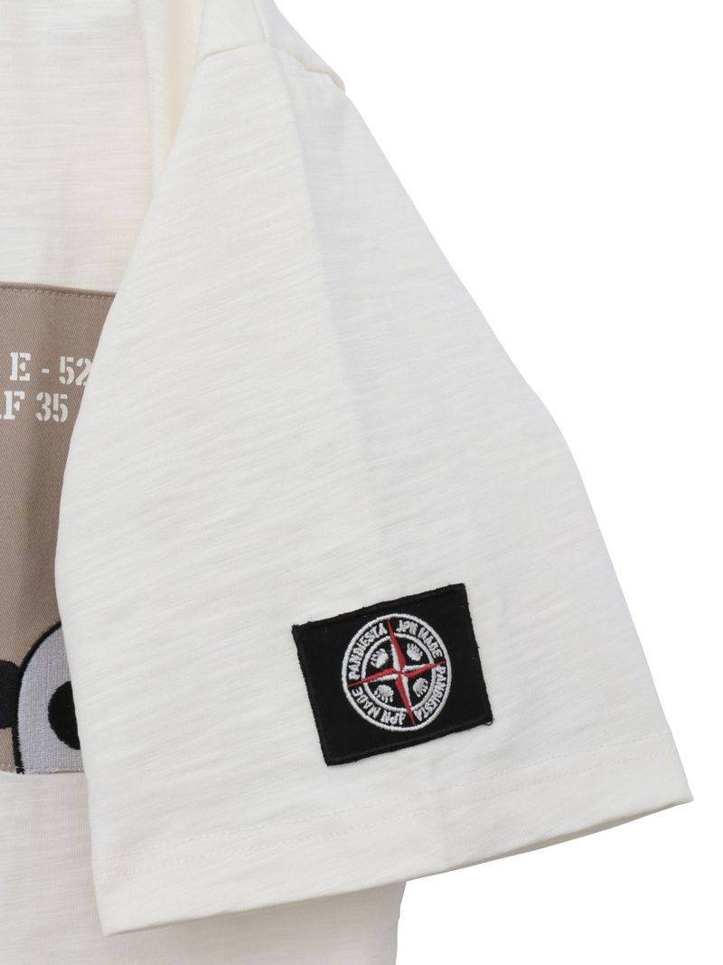 【PANDIESTA JAPAN】サコッシュ風ポケット付き ツイル切替Tシャツ