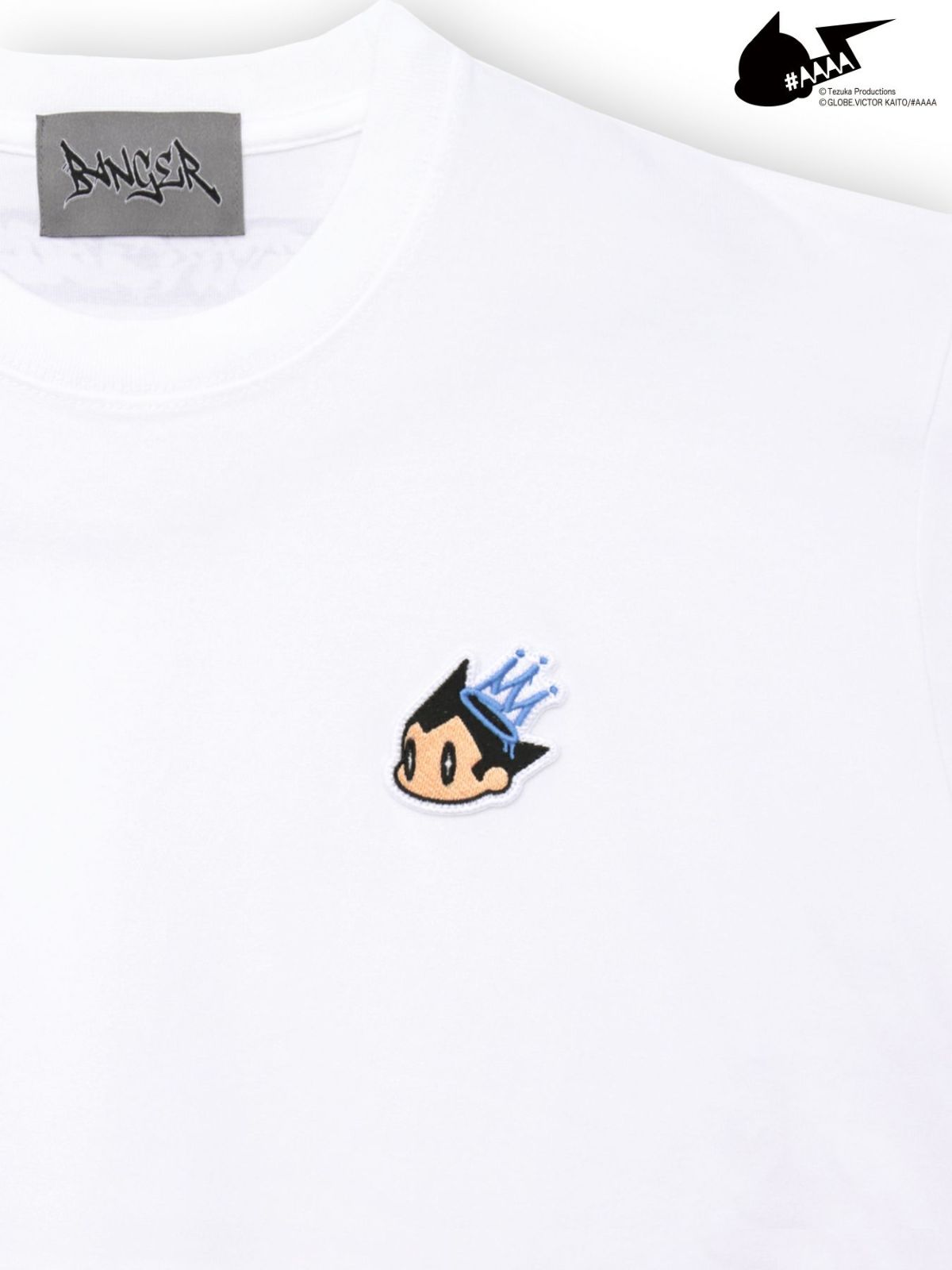 【＃AAAA ATOM×BANGER】ワンポイント刺繍ワッペンTシャツ