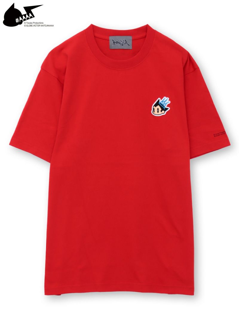 【＃AAAA ATOM×BANGER】ワンポイント刺繍ワッペンTシャツ