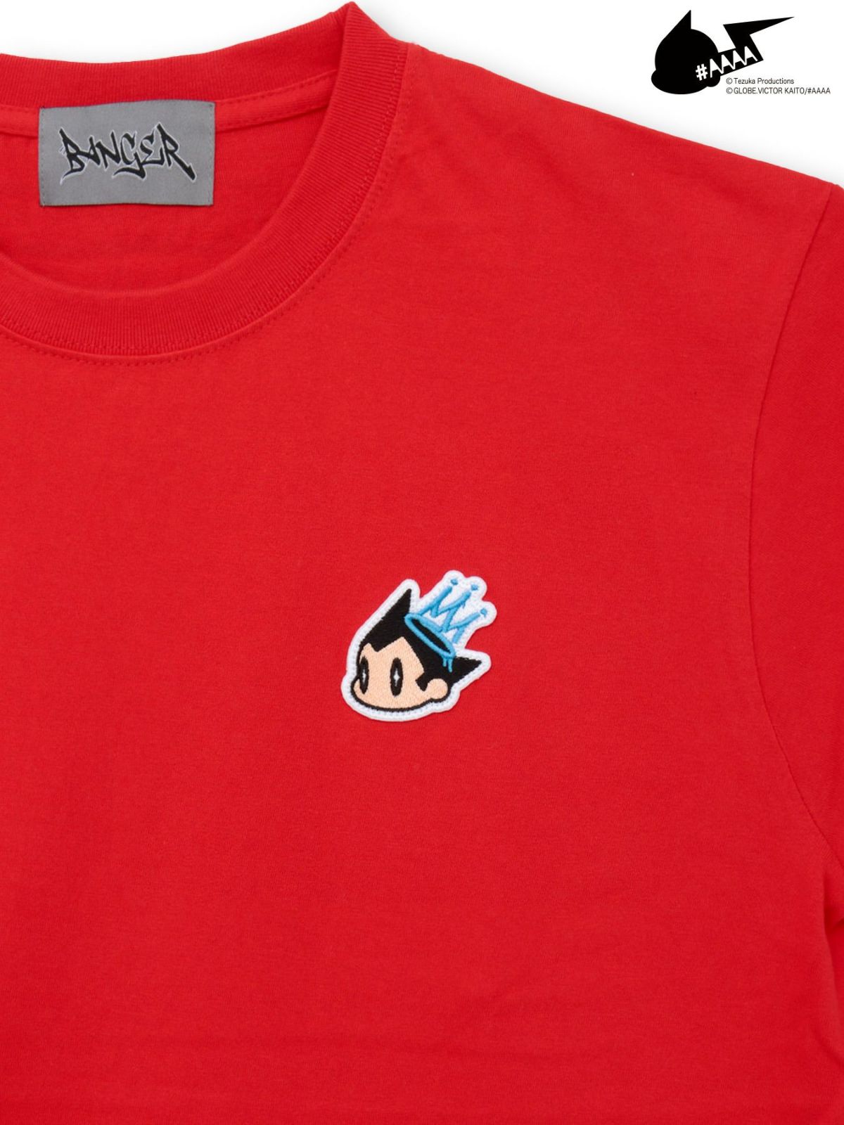 【＃AAAA ATOM×BANGER】ワンポイント刺繍ワッペンTシャツ