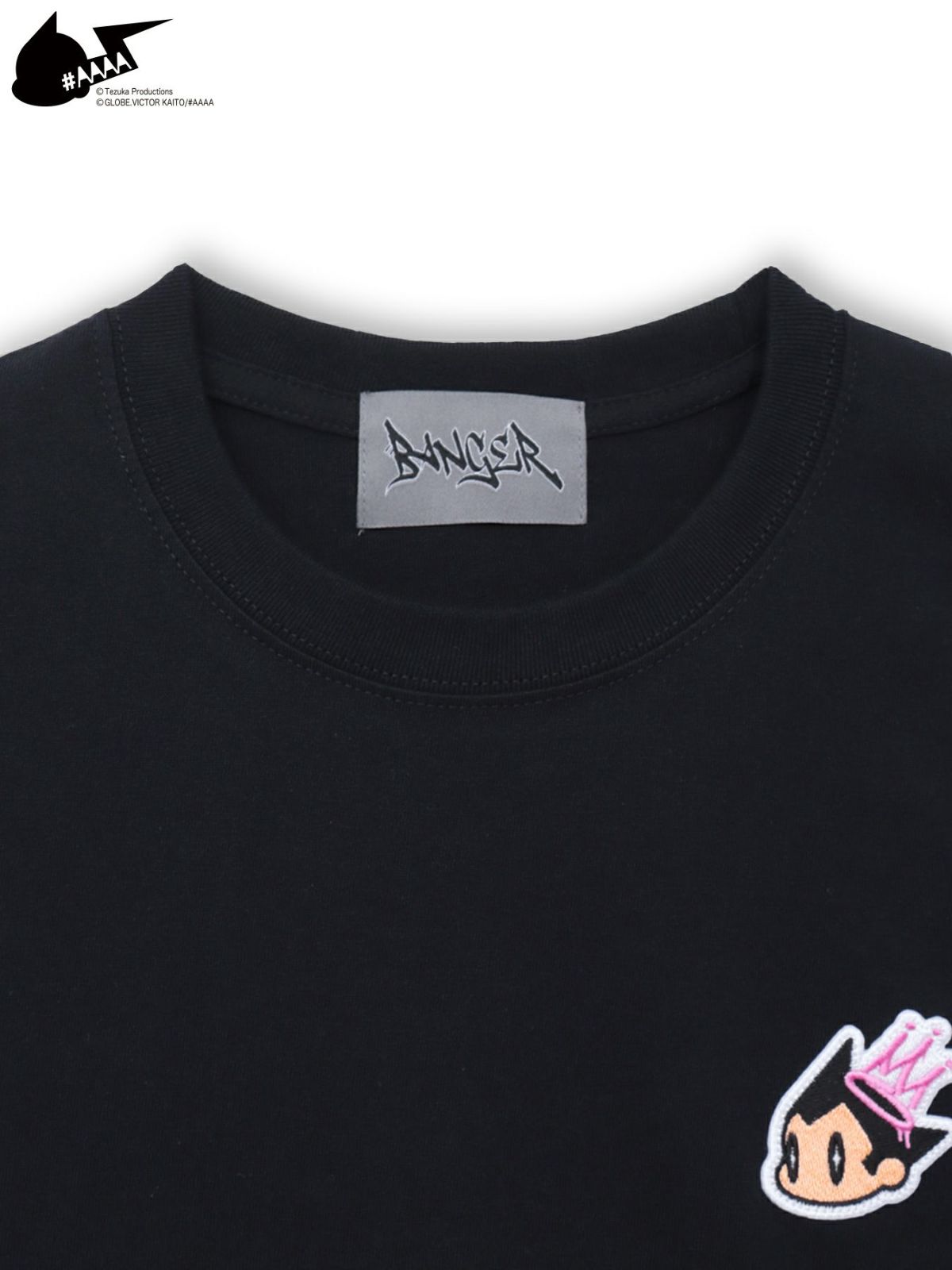【＃AAAA ATOM×BANGER】ワンポイント刺繍ワッペンTシャツ