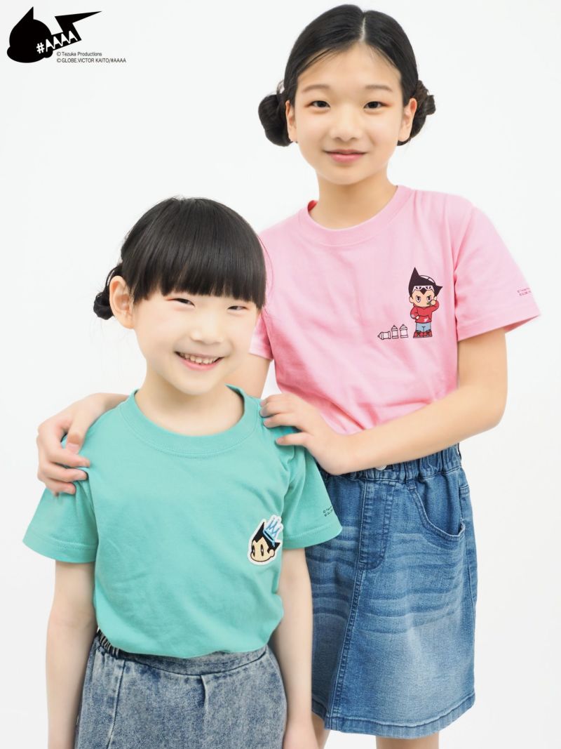 【＃AAAA ATOM×BANGER】ワンポイント刺繍ワッペンTシャツ＜kid'sサイズ＞