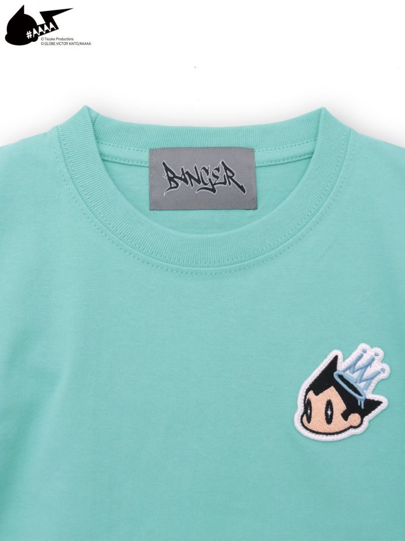 【＃AAAA ATOM×BANGER】ワンポイント刺繍ワッペンTシャツ＜kid'sサイズ＞