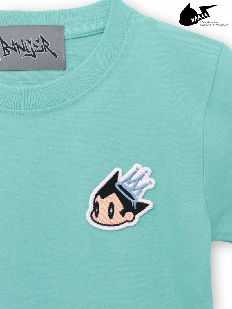 【＃AAAA ATOM×BANGER】ワンポイント刺繍ワッペンTシャツ＜kid'sサイズ＞