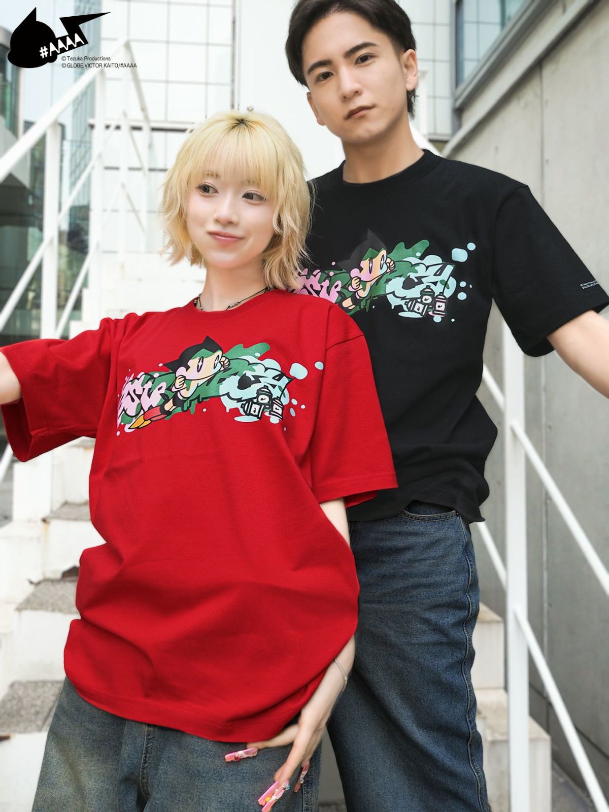 【＃AAAA ATOM×BANGER】スプレーアートプリントTシャツ